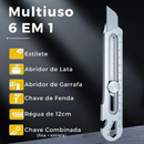 Estilete Inox Multiuso 6 em 1 • 100% Aço Inox (+BRINDE EXCLUSIVO)