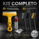 Kit Completo Raspador de Limpeza com 8 peças • Raspador + 5 Lâminas + 3 Escovas de Limpeza (+ENVIO EXPRESSO GRÁTIS)